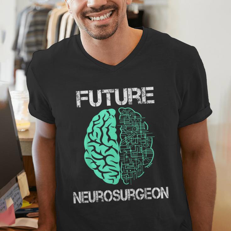 Neuro Surgeon Brain Student Graduation Future Neurosurgeon Men's V-Neck T-Shirt