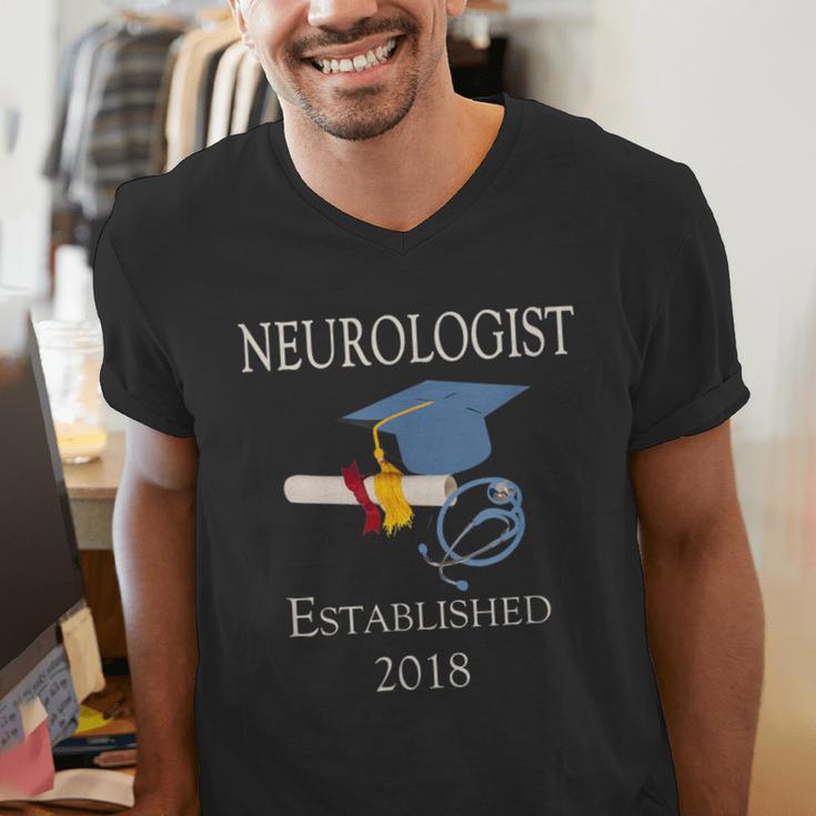 Neurologist Established 2018 Graduation Shirt Men's V-Neck T-Shirt