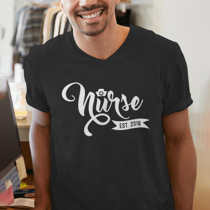 New Nurse 2018 Nursing School Graduate Graduation Shirt Men's V-Neck T-Shirt