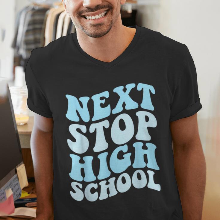 Next Stop High School Elementary School Graduation 2025 Men's V-Neck T-Shirt