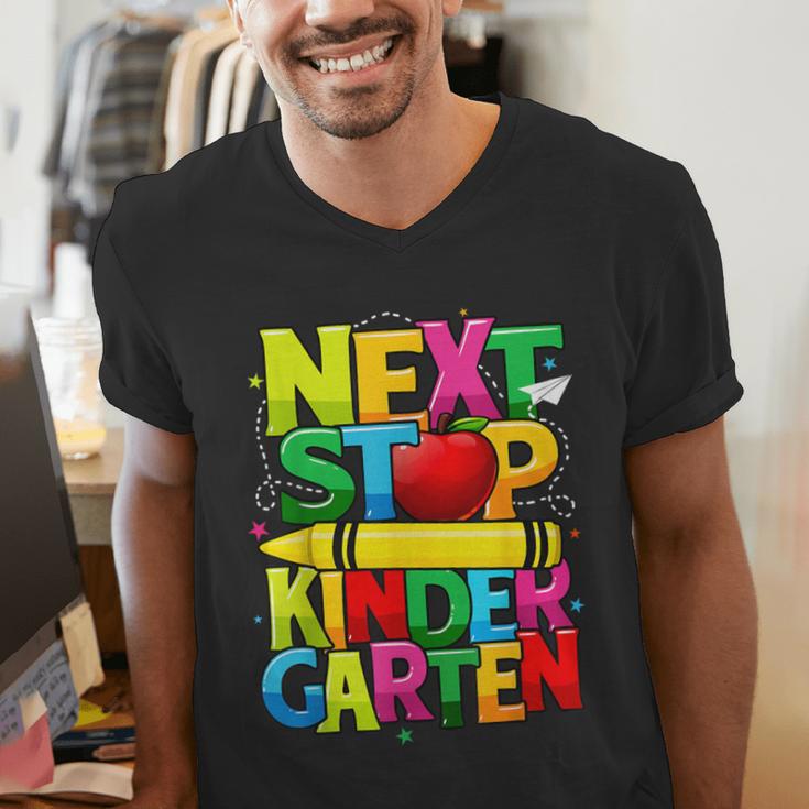 Next Stop Kindergarten Preschool Graduation 2023 Boys Girls Men's V-Neck T-Shirt