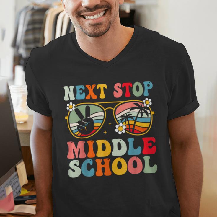 Next Stop Middle School Elementary School Graduation 2025 Men's V-Neck T-Shirt