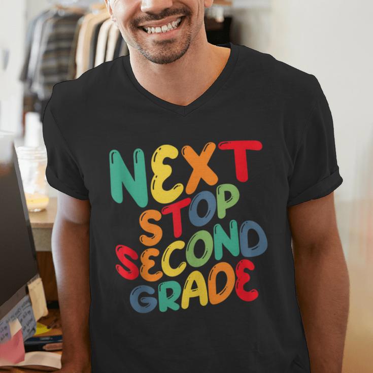 Next Stop Second Grade 1st Grade Graduation Day Kids Men's V-Neck T-Shirt