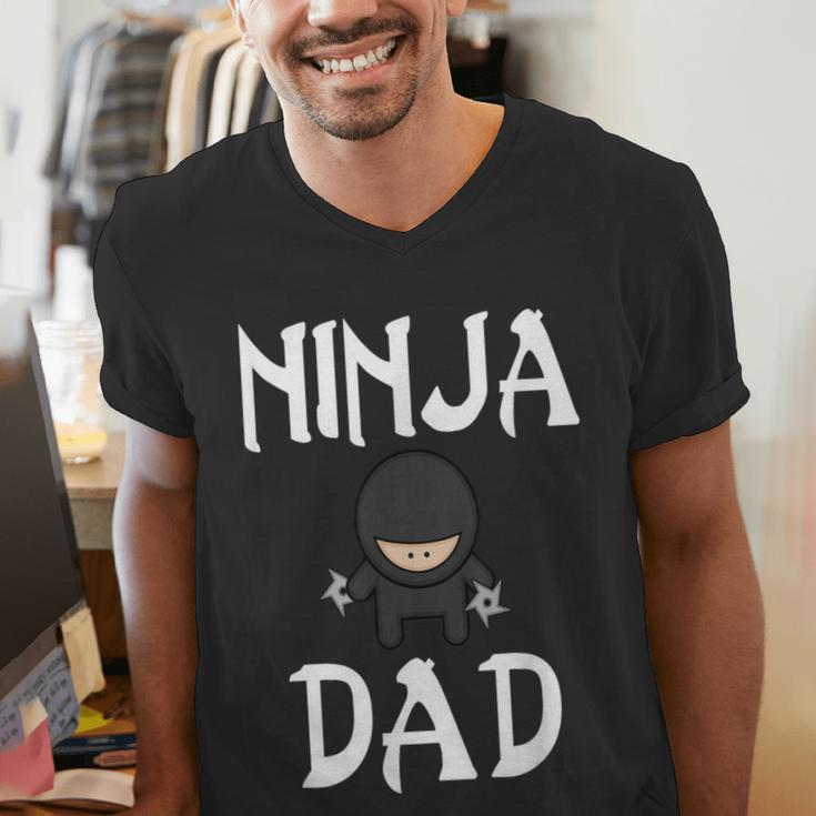 Ninja Dad Tshirt Ninja Shirt Ninja Tshirts Father Men's V-Neck T-Shirt