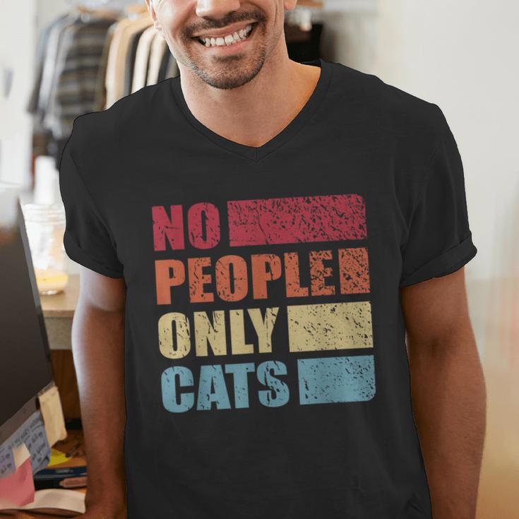 No People Only Cats Introvert Men's V-Neck T-Shirt