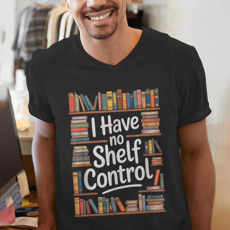 I Have No Shelf Control Book Lovers Vintage Floral Men's V-Neck T-Shirt