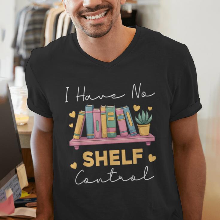 No Shelf Control Book Readers Librarians Bookworms Men's V-Neck T-Shirt No Shelf Control Book Readers Librarians Bookworms Men's V-Neck T-Shirt