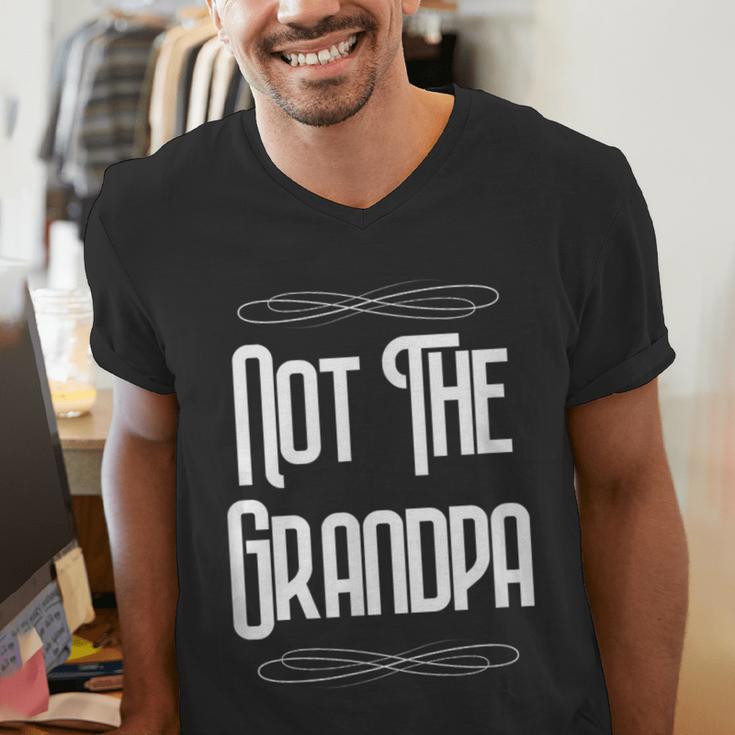 Not The Grandpa Old Dad Men's V-Neck T-Shirt