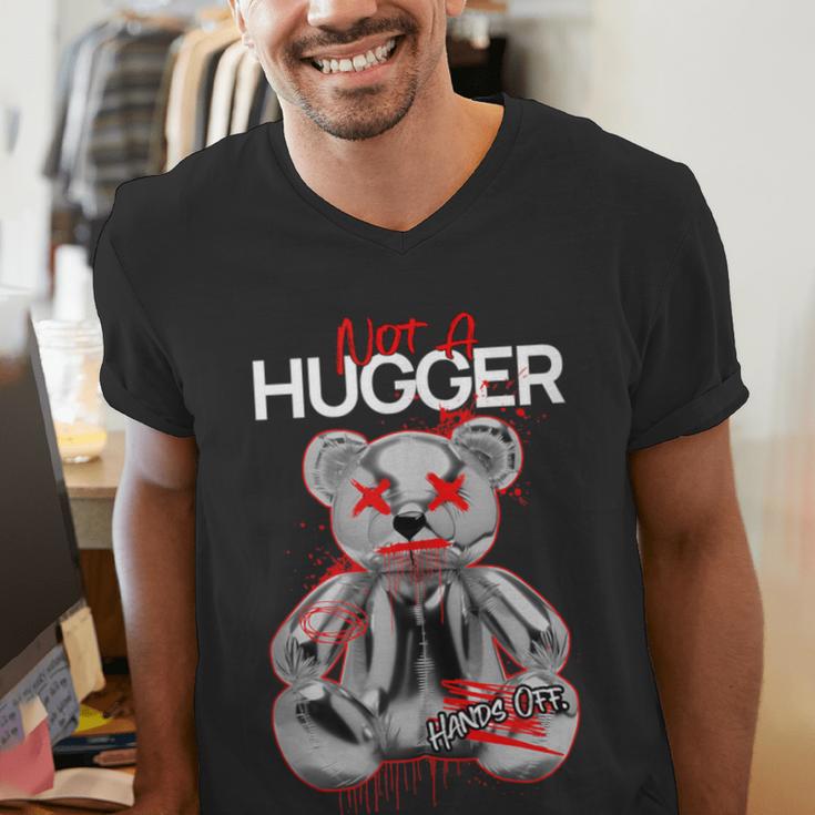 Not A Hugger Teddy Bear Antisocial Introvert Men's V-Neck T-Shirt