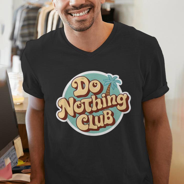 Do Nothing Club Lazy Introvert Gen Y Millennials Men's V-Neck T-Shirt Do Nothing Club Lazy Introvert Gen Y Millennials Men's V-Neck T-Shirt