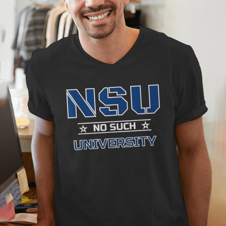 NSU No Such University High School Graduation Men's V-Neck T-Shirt