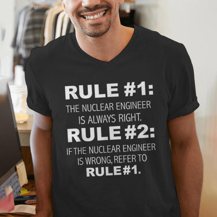Nuclear Engineer Is Always Right Funny Graduation Graduate Men's V-Neck T-Shirt