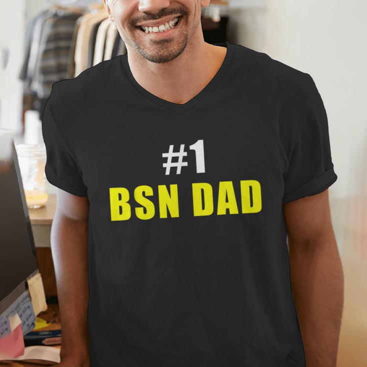 Nurse BSN Student Graduate Dad Nursing Graduation Men's V-Neck T-Shirt