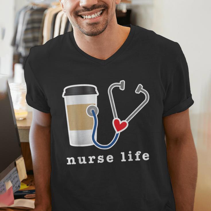 Nurse Life Graphic Nursing School Graduation Men's V-Neck T-Shirt