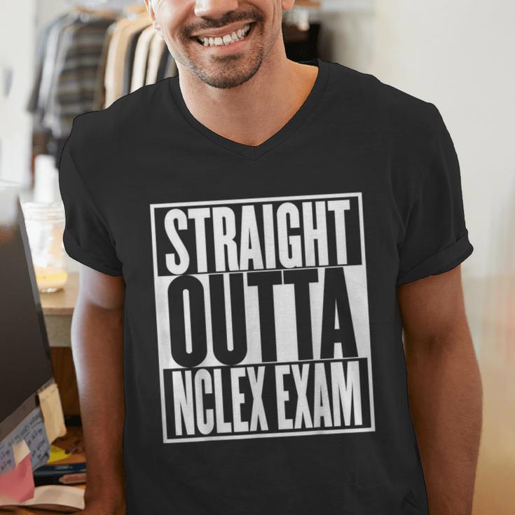 Nurse The Straight Outta NCLEX Graduation RN Gift Tshirt Men's V-Neck T-Shirt