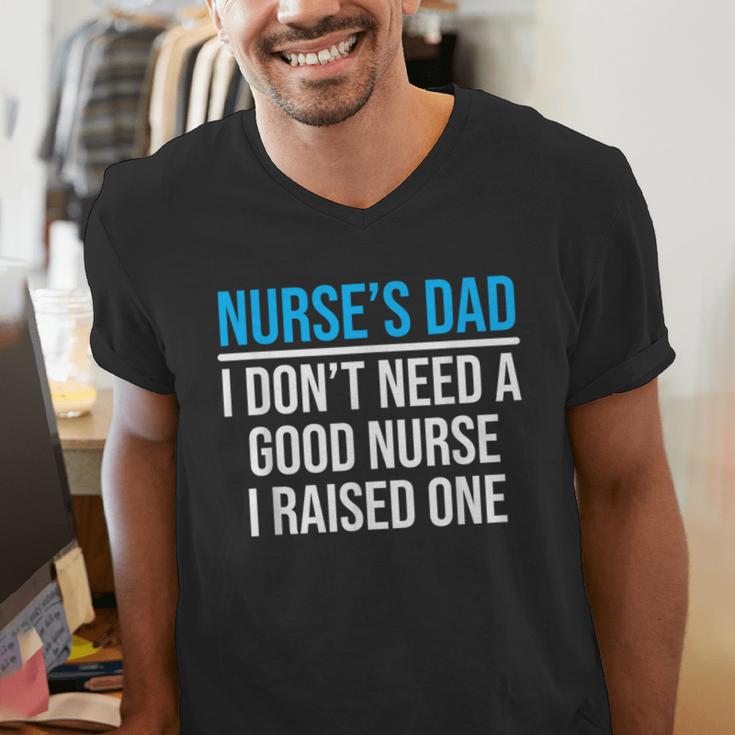Nurse's Dad Father Nursing School Graduation Men's V-Neck T-Shirt