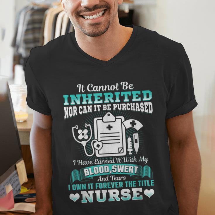 Nursing School Graduation Inherited RN LPN Nurse Grad 2021 Men's V-Neck T-Shirt