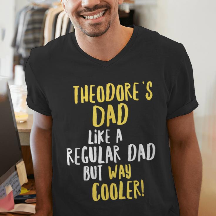 Theodore's Dad Text Men Boys Men's V-Neck T-Shirt