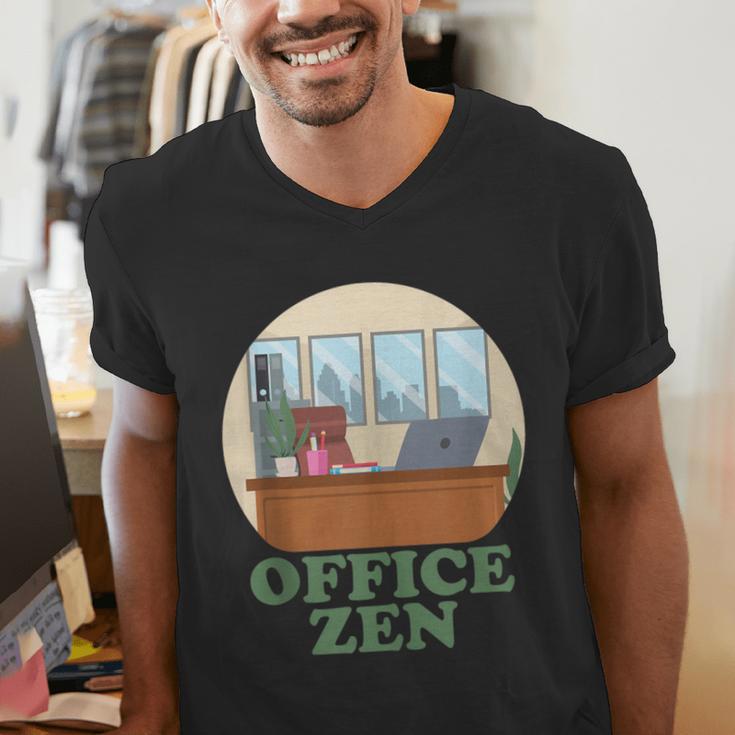 Office Zen Introvert Office Staff Secretary Employee Admin Men's V-Neck T-Shirt