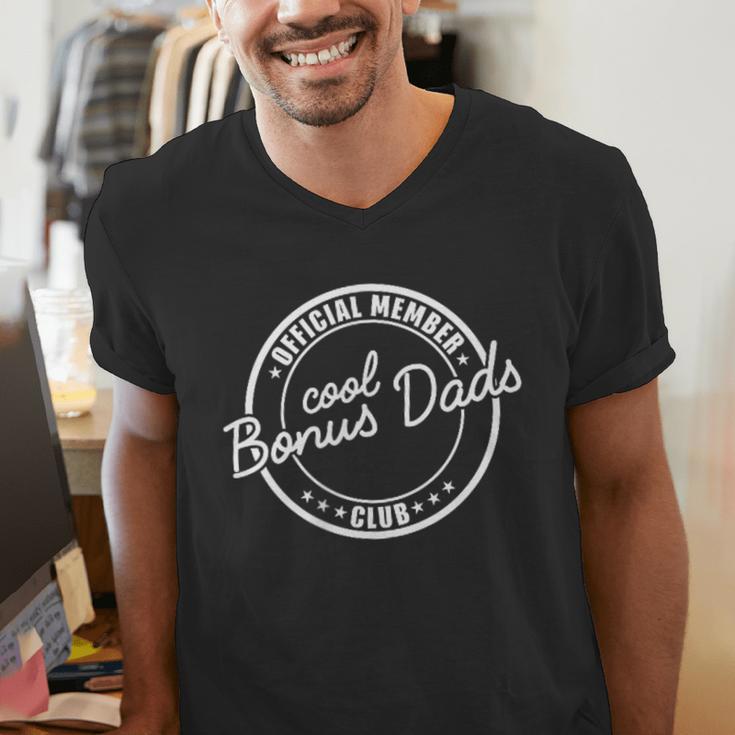 Official Member Cool Bonus Dads Club Dad Father's Day Men's V-Neck T-Shirt Official Member Cool Bonus Dads Club Dad Father's Day Men's V-Neck T-Shirt
