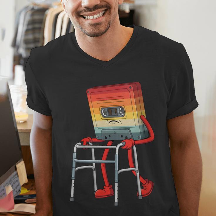 Old Vintage Cassette Tape 70s 80s 80s Outfit Nostalgia Men's V-Neck T-Shirt Old Vintage Cassette Tape 70s 80s 80s Outfit Nostalgia Men's V-Neck T-Shirt