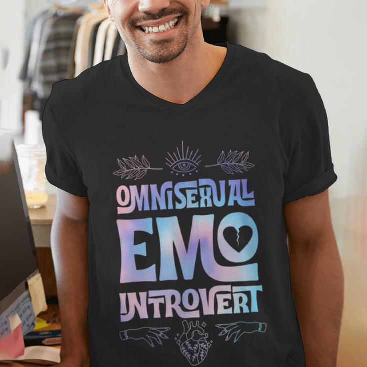 Omnisexual Emo Introvert Pride Trendy Mystic Teen Goth Style Men's V-Neck T-Shirt