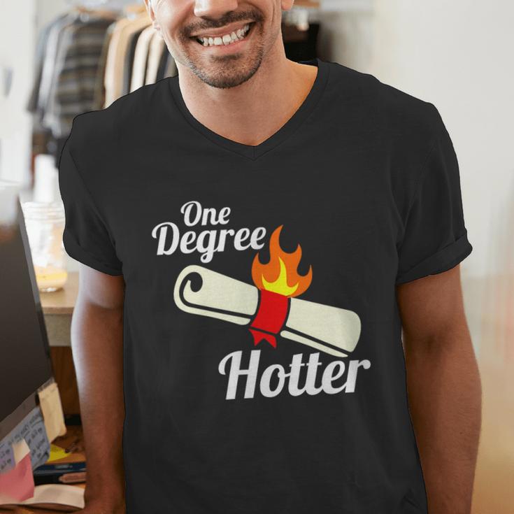 One Degree Hotter GraduationShirt For College Grads Men's V-Neck T-Shirt
