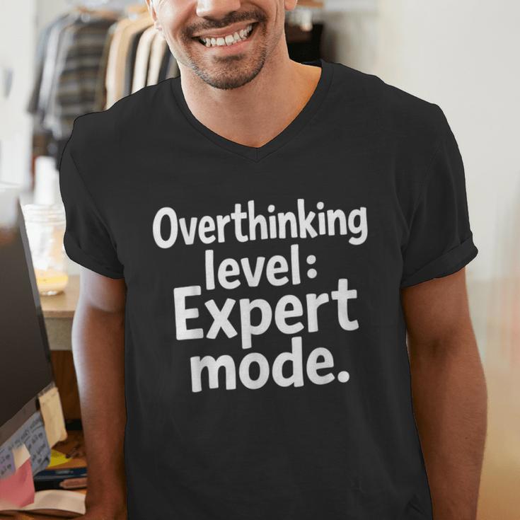 Overthinking Level Expert Mode Sarcasm Introvert Men's V-Neck T-Shirt