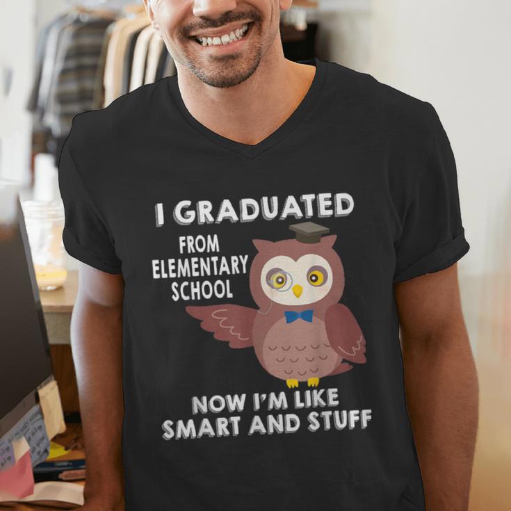 Owl Elementary Graduation Shirt-6th Grade Graduation Men's V-Neck T-Shirt