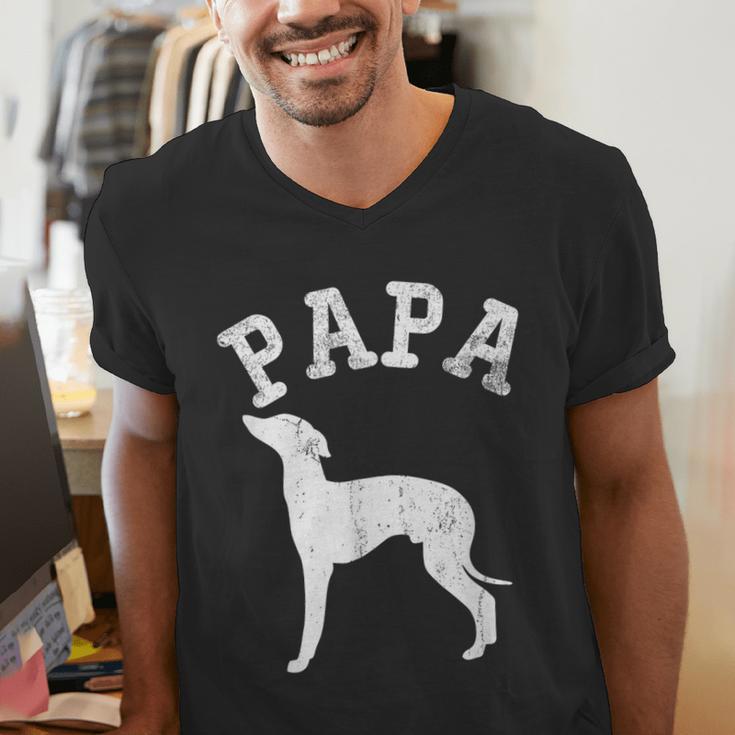 Papa ITALIAN GREYHOUND For Dad Men's V-Neck T-Shirt