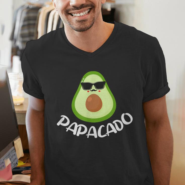 Papacado Avocado Dad Daddy Father's Day Men's V-Neck T-Shirt