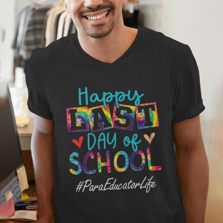 Para Educator Happy Last Day Of School Women Graduation Men's V-Neck T-Shirt