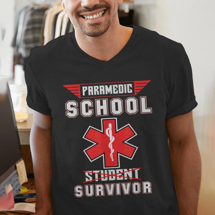 Paramedic School Graduation Shirt Survivor Men's V-Neck T-Shirt