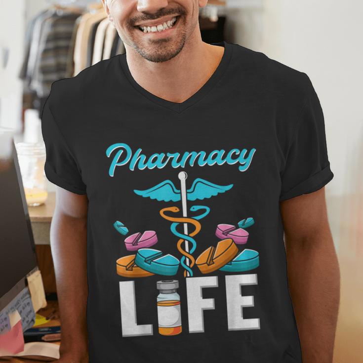 Pharmacy Life Pharmacist Chemist Student PharmD Graduation Men's V-Neck T-Shirt