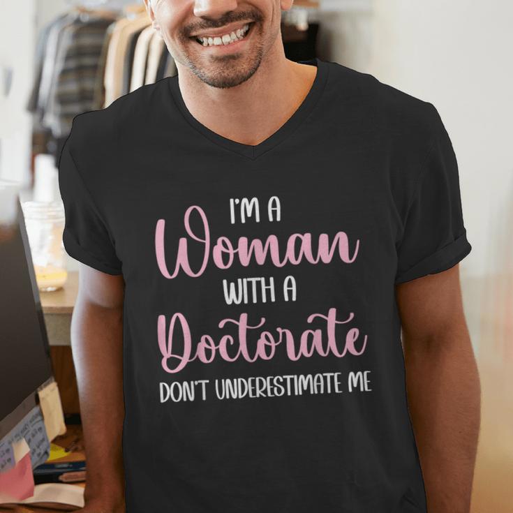 PhD Graduation Woman With A Doctorate Degree Men's V-Neck T-Shirt