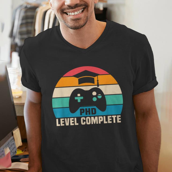 PhD Level Complete Graduation Doctorate In Philosophy Men's V-Neck T-Shirt