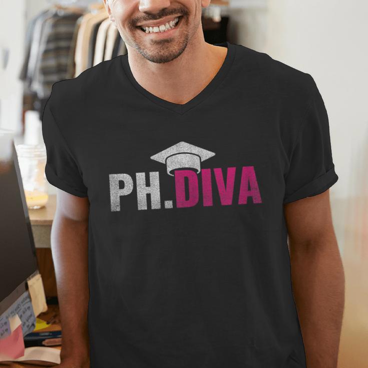 PhDiva PHD Student Graduation Degree Med Law School Men's V-Neck T-Shirt