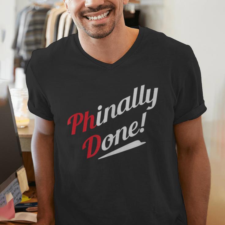 Phinally Done PhDShirt Graduation Men's V-Neck T-Shirt
