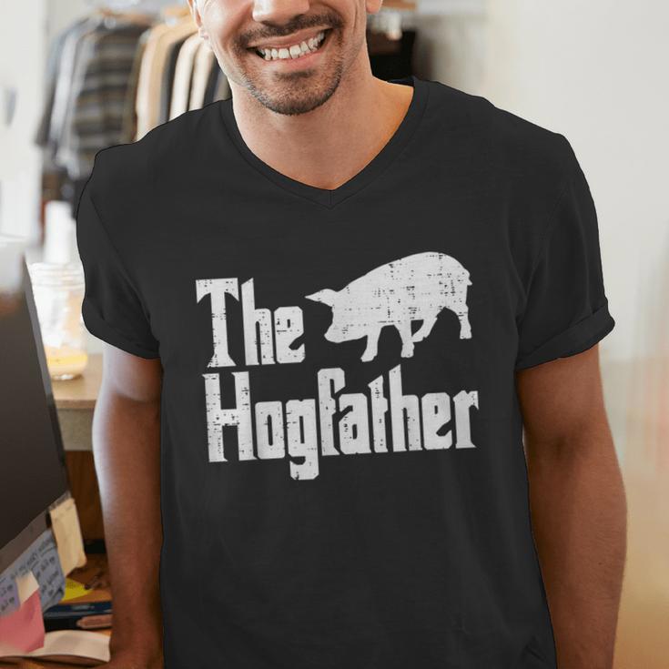 Pig The Hogfather Hog Dad Fathers Day Parody Papa Men Men's V-Neck T-Shirt