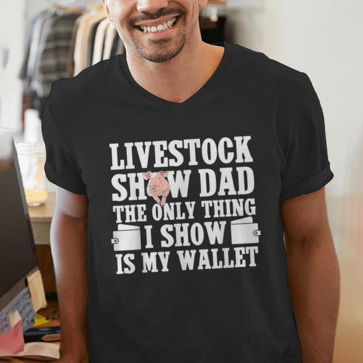 Pig Show Dad Pig Show Father Men's V-Neck T-Shirt Pig Show Dad Pig Show Father Men's V-Neck T-Shirt