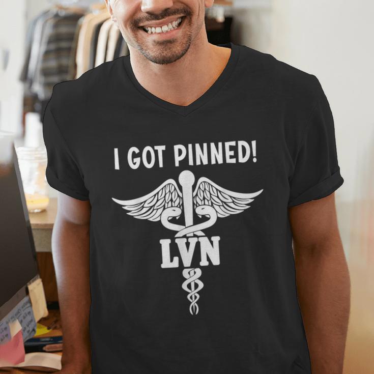 I Got Pinned LVN Nursing School Graduation Pinning Ceremony Men's V-Neck T-Shirt