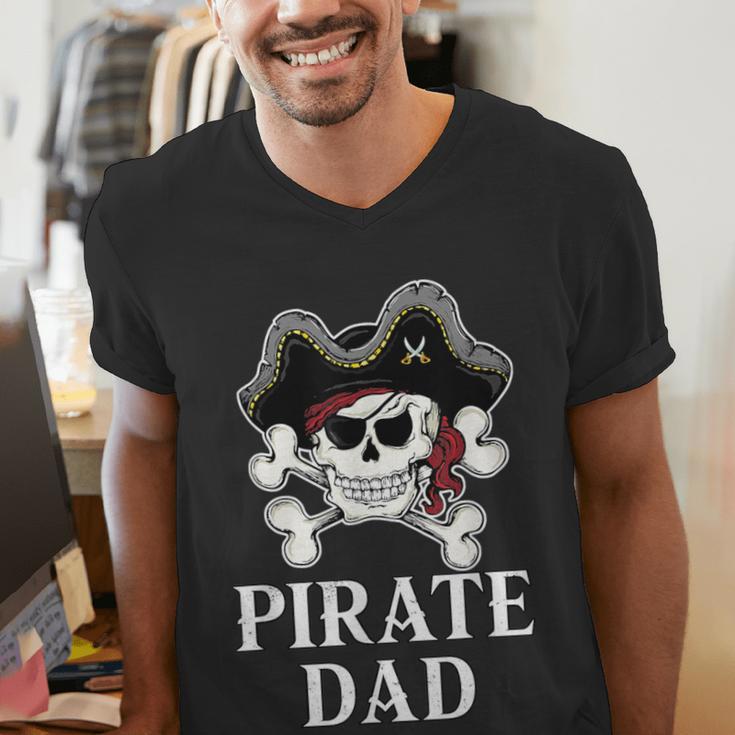 Pirate Father Pirate Dad Halloween Men's V-Neck T-Shirt