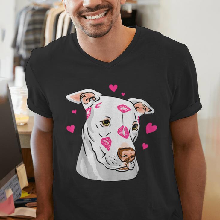Pitbull Love Pitbull Moms Dads Men's V-Neck T-Shirt