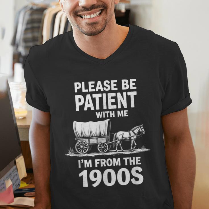 Playful Slow Pace Please Be Patient I'm From The 1900s Men's V-Neck T-Shirt