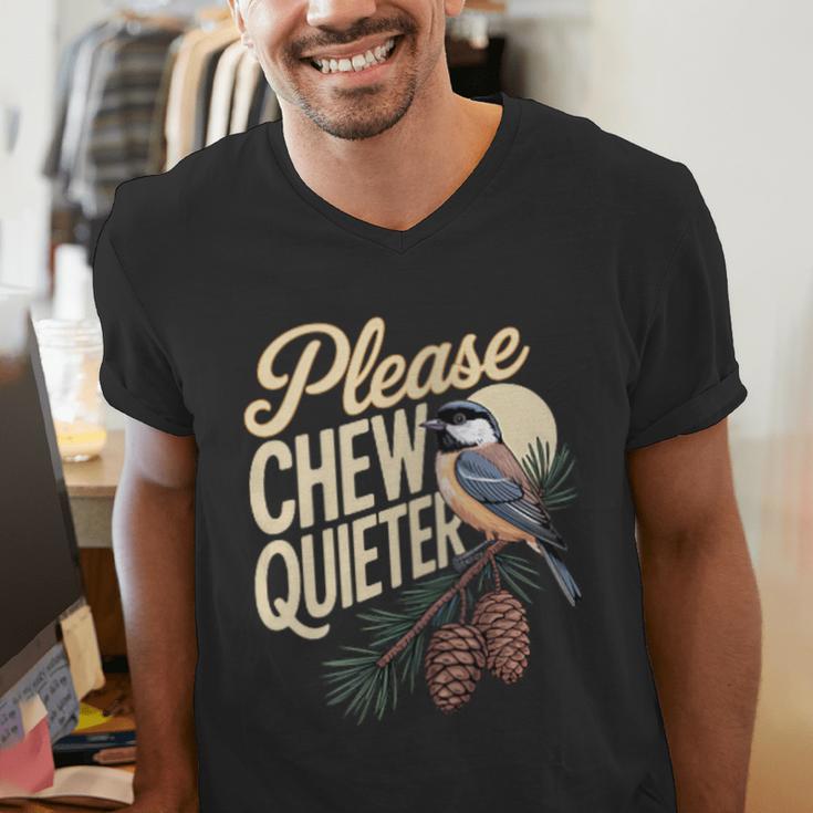 Please Chew Quieter Introverts Casual Everyday Men's V-Neck T-Shirt Please Chew Quieter Introverts Casual Everyday Men's V-Neck T-Shirt