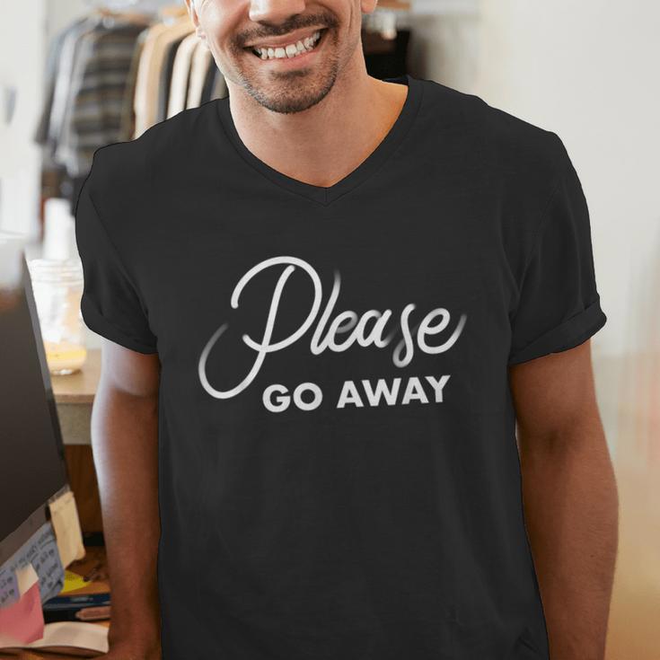Please Go Away I'm Introverting Sarcastic Introvert Men's V-Neck T-Shirt