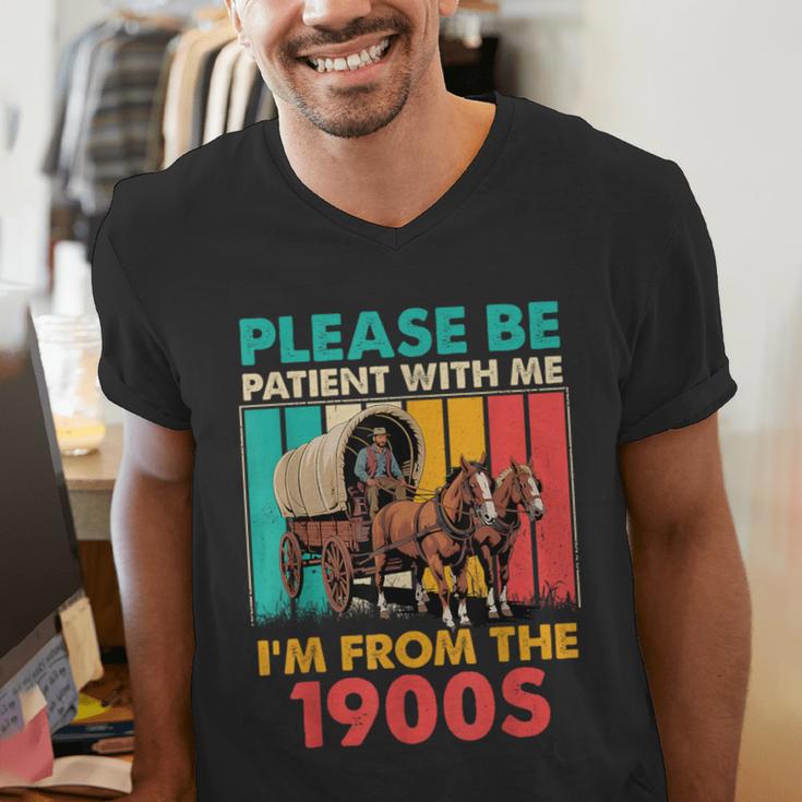 Please Be Patient I'm From The 1900s Dad Fathers Day Men's V-Neck T-Shirt Please Be Patient I'm From The 1900s Dad Fathers Day Men's V-Neck T-Shirt