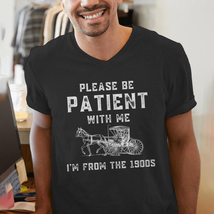 Please Be Patient With Me I'm From The 1900s Dad Vintage Men's V-Neck T-Shirt