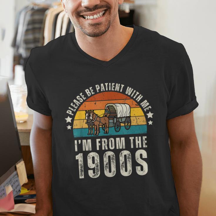 Please Be Patient With Me I'm From The 1900s Father's Day Men's V-Neck T-Shirt Please Be Patient With Me I'm From The 1900s Father's Day Men's V-Neck T-Shirt