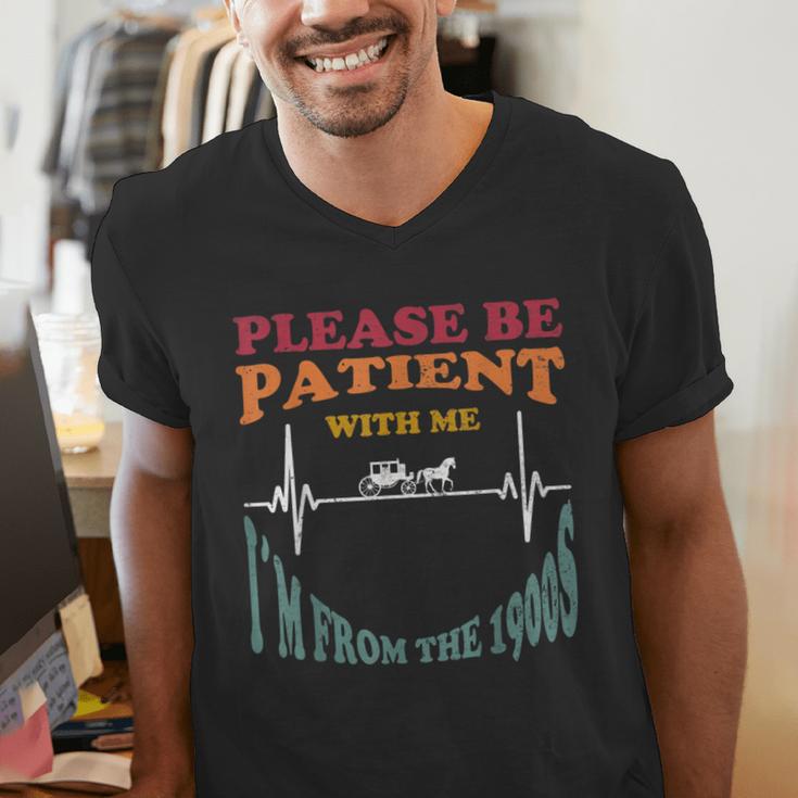 Please Be Patient With Me I'm From The 1900s Heart Beat Men's V-Neck T-Shirt Please Be Patient With Me I'm From The 1900s Heart Beat Men's V-Neck T-Shirt